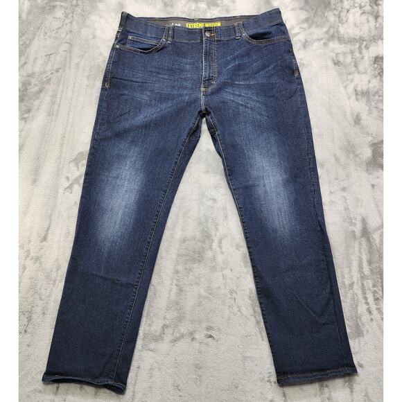 Lee Jeans Mens 42X32 Blue Extreme Motion Athletic Fit Tapered Leg Stretch Denim - Picture 1 of 15